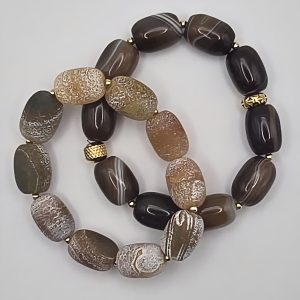 Bracelet améthyste naturelle 8 mm pierres lisses violettes sur fil élastique