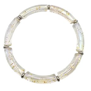 Bracelet tendance , perle tube, entre perle acier inoxydable.