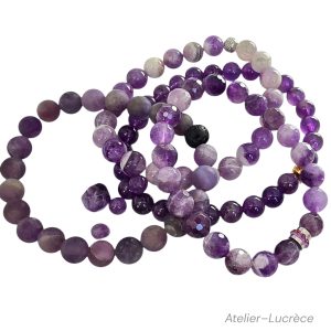 Améthyste, naturelle, violette, pierre apaisante